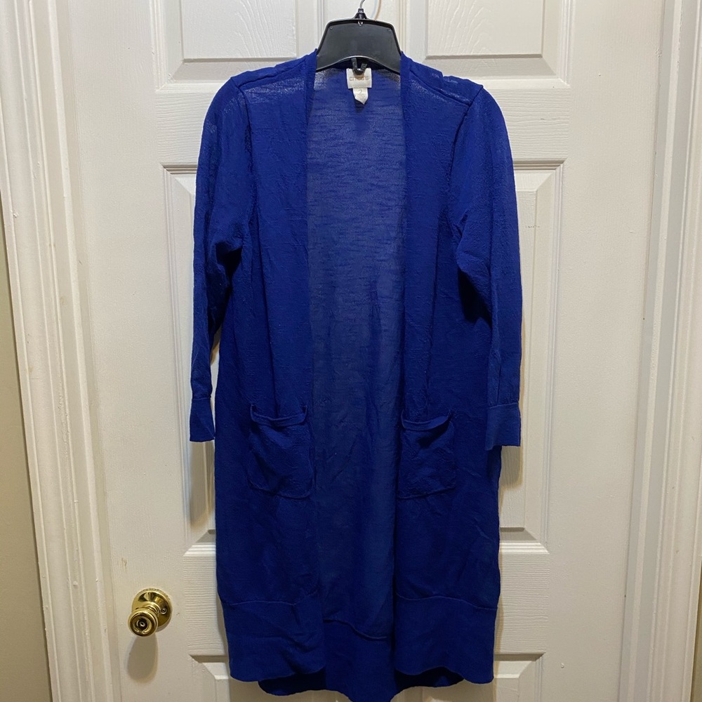 Chico’s Size 2 Royal Blue Long Cover Up
